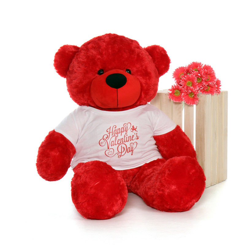 size teddy for valentines day 4ft size teddy wearing happy valentine s day size teddy for valentines day 4ft size teddy wearing happy valentine s day