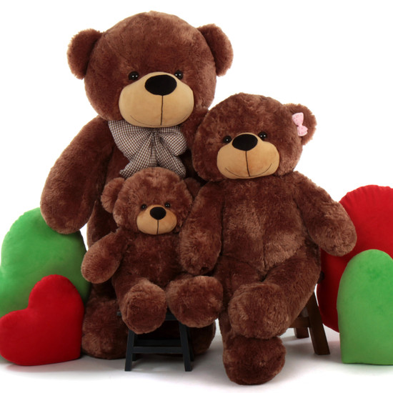 giant teddy 3 teddy bears family brown sunny cuddles light up polar bears christmas