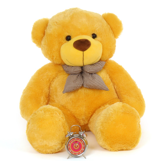 4ft life size teddy bear beautiful sunny yellow fur daisy personalized christmas teddy bears