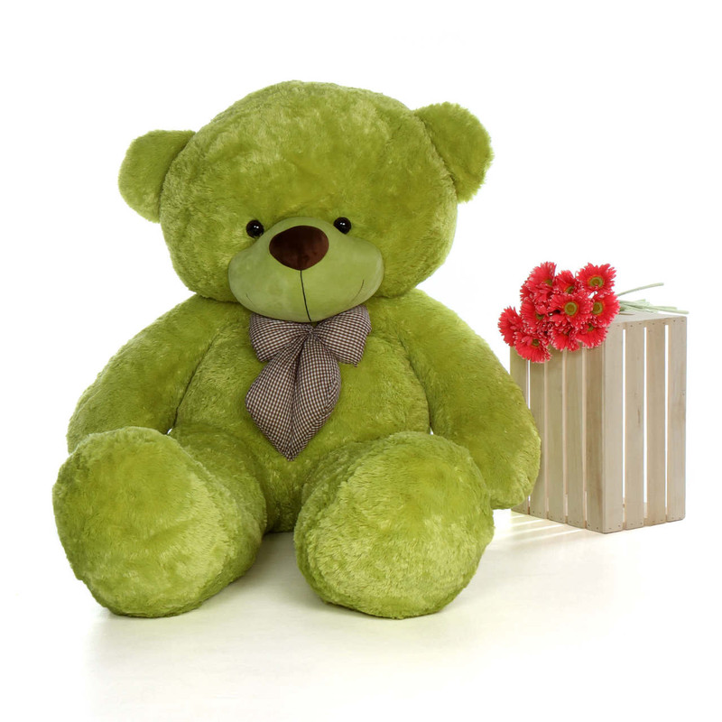 72in Ace Cuddles Lime Green Life Size Teddy Bear - Giant Teddy