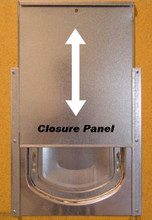 Rear closure panel when partially closed.