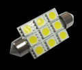 9 SMD (27 LED ) Courtesy Light Bulb - 41mm Festoon Type - Warm or Cool White