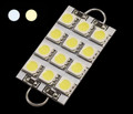 12 SMD (36 LED ) Courtesy Light Bulb - 44mm Rigid Loop Type - Warm or Cool White