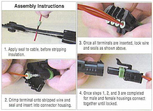Weather Pack 1 Pin Sealed Wiring Connector Kit