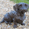 Lifesized Wirehaired Dachshund Sculpture by Rosemary Cook