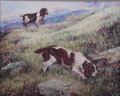 Spaniels Quartering The Moor - Original Watercolour by Pippa Thew