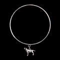 Sterling Silver Charm Bangle with Labrador by Selina Preece