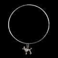 Sterling Silver Charm Bangle with Poodle by Selina Preece