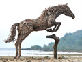    Diomedes a Lifesized Driftwood Horse Sculpture by James Doran Webb