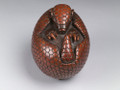 Curled Armadillo Bronze Sculpture by Anthony Smith