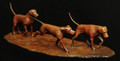 Bronze Foxhounds Sculpture by Anthony Smith