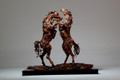 Fighting Stallions Sculpture (piece 2) by James Doran Webb