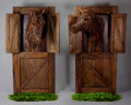 Aristotle and Neira Lifesized Driftwood Horse Sculptures by James Doran Webb