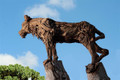   The Tree Climbing Lions of Lake Manyara, a Lifesized Driftwood Sculpture by James Doran Webb