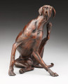 Miniature Tickled A Great Dane in Bronze by Louise Peterson