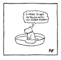               I need to get in touch with my inner puppy.   Personalised 'Off the Leash' print by Rupert Fawcett