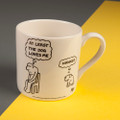         At Least the Dog Loves Me - Off the Leash' Creamware Mug by Rupert Fawcett