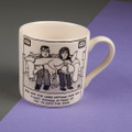         Quiet Evening in Front of the TV with the Dogs - Off the Leash' Creamware Mug by Rupert Fawcett