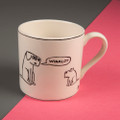         Been Eating Winalot All My Life and Never Won a Thing - Off the Leash' Creamware Mug by Rupert Fawcett