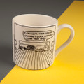         Quick Close You're Eyes - Off the Leash' Creamware Mug by Rupert Fawcett