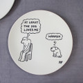                                                           Plate - At Least the Dog Loves Me from a cartoon by Rupert Fawcett