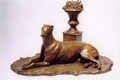 Reclining Greyhound Bronze Sculpture by Eskandar Magzub