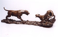 Dogo Argentino and Puma Bronze Sculpture by Eskandar Magzub