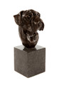 Sculpture of Boxer Dog Head Study I by Marie Ackers