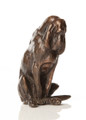 Tiny Bronze Sculpture of a Bloodhound by Louise Peterson