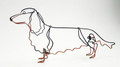 Wire Sculpture of a Wirehaired Dachshund by Bridget Baker