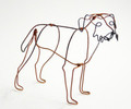 Wire Sculpture of a Border Terrier by Bridget Baker
