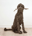  Seated Mop Dog Sculpture by Dominic Gubb