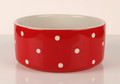 Bowl - Red Spotty Food or Water Bowl