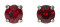 Pilgrim Silver Plated Crystal Stud Earring Red