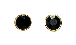 Pilgrim Gold Plated Black Crystal Stud Earring