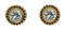 Pilgrim Gold Plated Earring Crystal