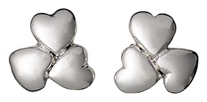 Pilgrim Silver Plated Heart Cluster Stud Earrings