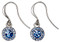 Pilgrim Silver Plated Crystal Drop Earring Blue