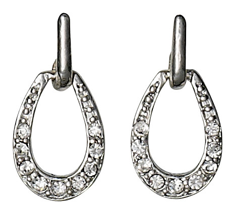 Pilgrim Pure Relaxation Stud Earrings Silver Plated Crystal