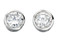 Round Clear Cubic Zirconia Stud Earring 925 Sterling Silver