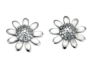 Silver Flower Stud Earring 925 Sterling Silver