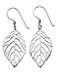 Cut Out Leaf Earring 925 Sterling Silver