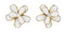 Pilgrim Earring Gold Plated, White