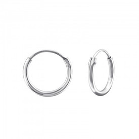 925 Sterling Silver Hoop Earrings 12mm  + Gift Bag