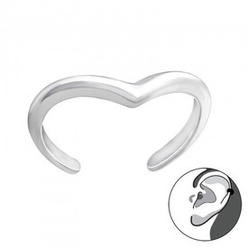 925 Sterling Silver Ear Cuff 10mm x 10mm + Gift Bag