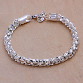 925 Sterling Silver Creative Twist Bracelet 6mm