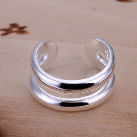 925 Sterling Silver Double Line Ring