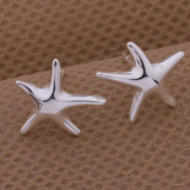 925 Sterling Silver Starfish Stud Earrings