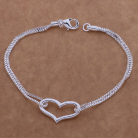 Sterling Silver Heart Bracelet  North Carolina Jewelry – Our