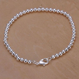 925 Sterling Silver Ball Bead Bracelet 20cm + Gift Bag